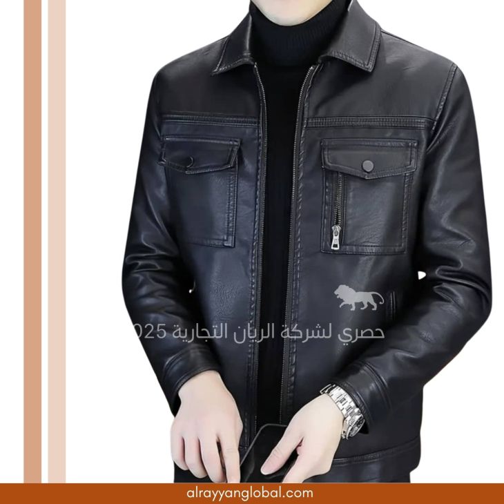 ⁦جاكيت جلد صناعي رجالي⁩ - الصورة ⁦17⁩