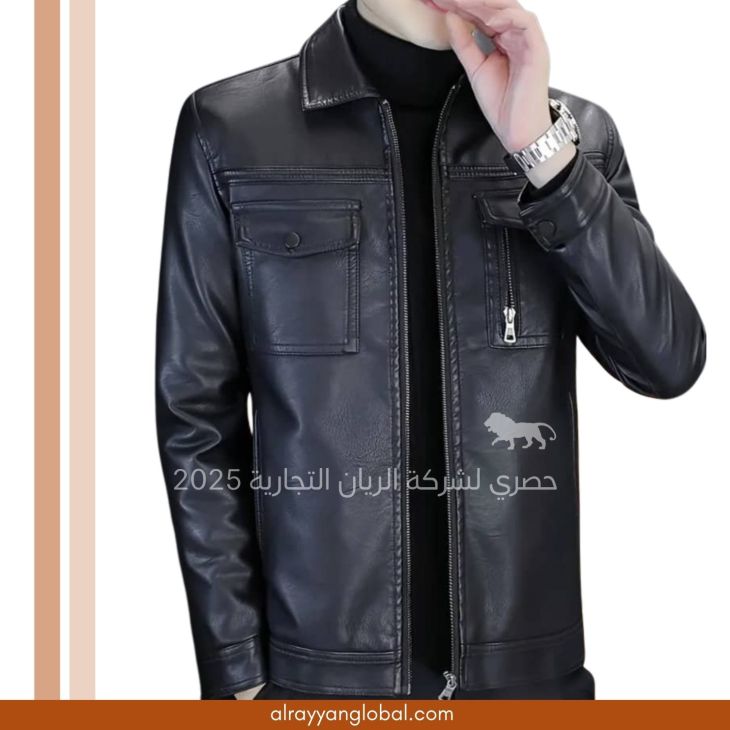⁦جاكيت جلد صناعي رجالي⁩ - الصورة ⁦20⁩