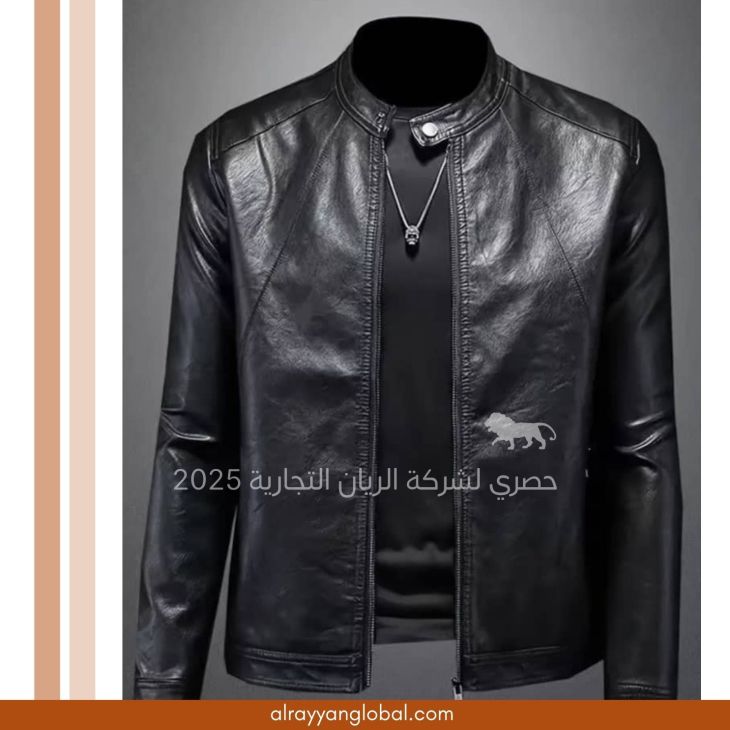 ⁦جاكيت جلد صناعي رجالي⁩ - الصورة ⁦5⁩